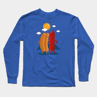 Dancing Hotdog Long Sleeve T-Shirt